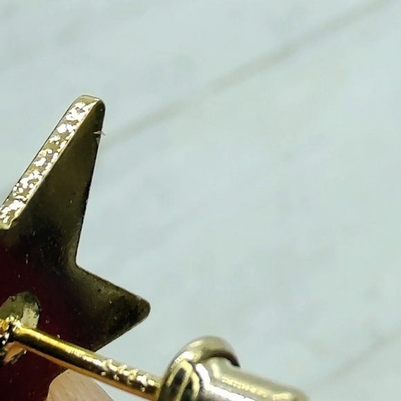 Moonstone star and moon earrings - Picture 2 of 5